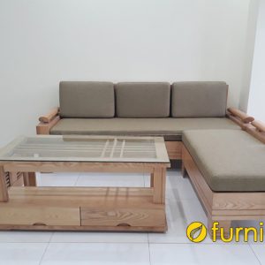 mẫu sofa gỗ sồi đẹp hiện đai 