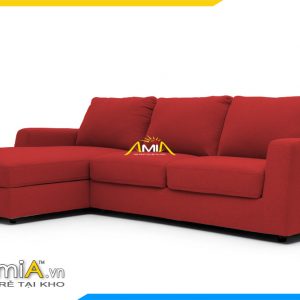 sofa đẹp bọc vải nỉ màu đỏ