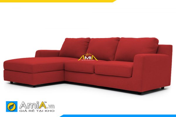 sofa đẹp bọc vải nỉ màu đỏ
